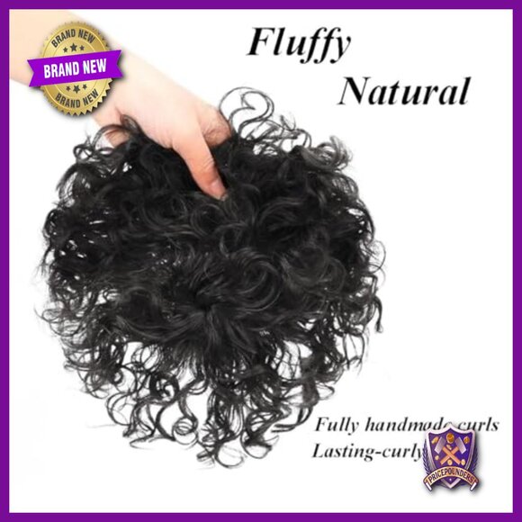Human Hair Topper With Bangs - Clip-in Piece for Thinning Hair, Add Volume main image 5